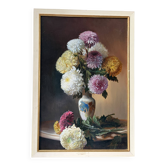 “Fleurs” tableau russe, signé Askerov Rafik A