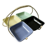 Serving trolley with its 4 bowls and its support, circa 1950