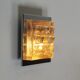 Single 1970s brutalist glass wall sconce by Hillebrand