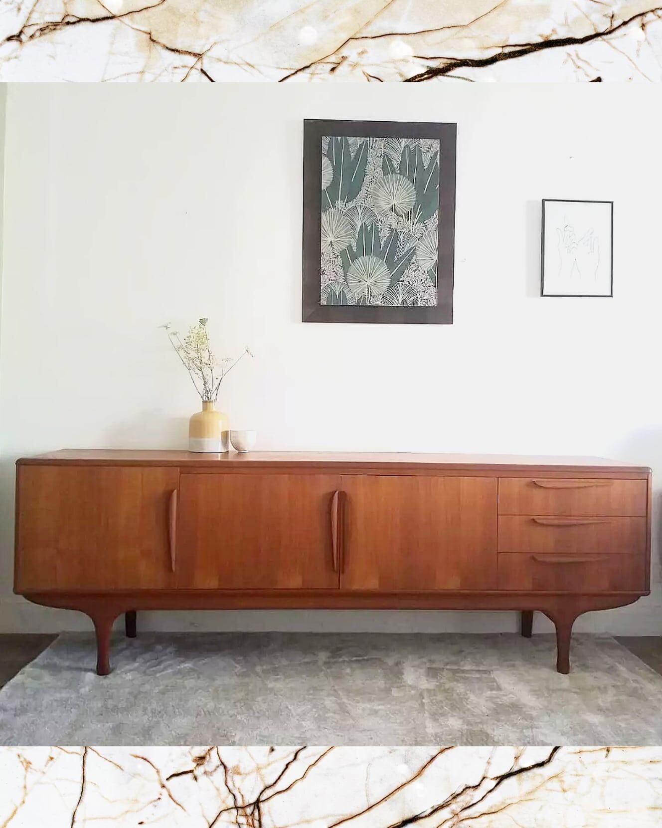 Sideboard teak furniture tv paris