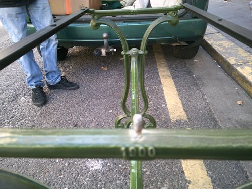 Marble and metal bistro table