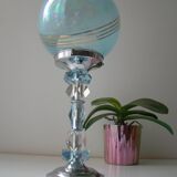 Vintage art deco crystal and opaline lamp