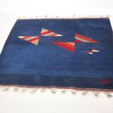 Postmodern Hand-Knotted Wool Rug from Nepal, 1980s Vintage