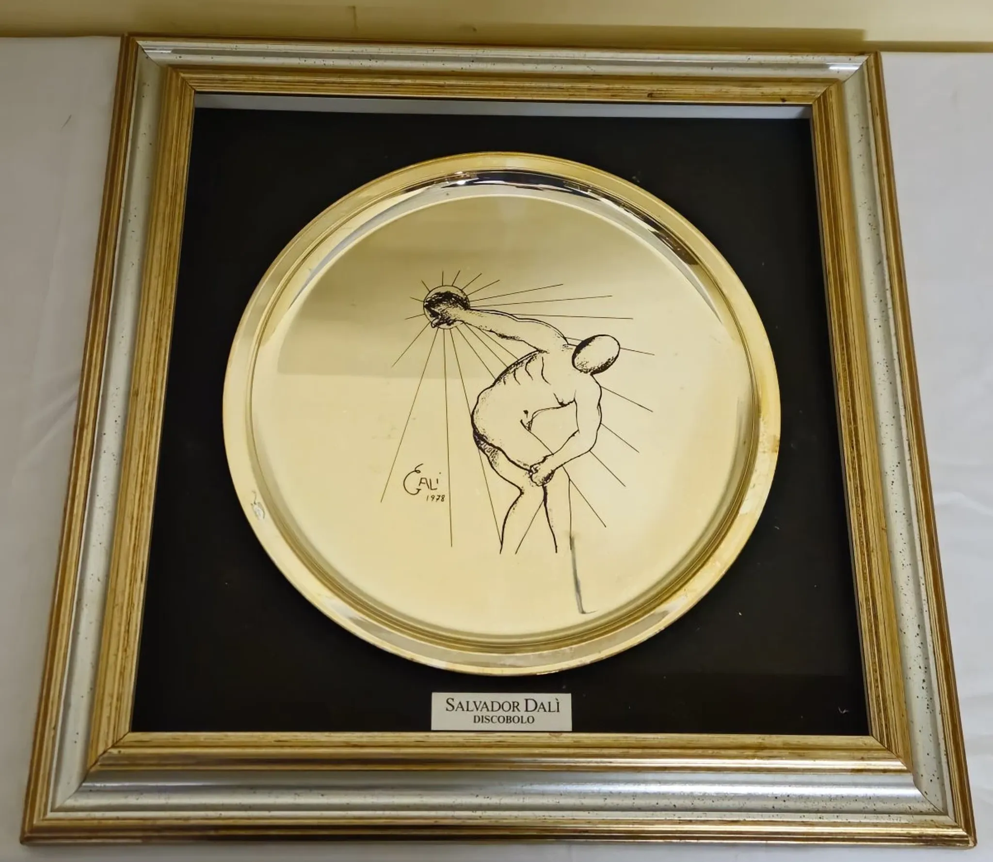 Silver-plated plate – Screen printing – Numbered edition 816/1500
