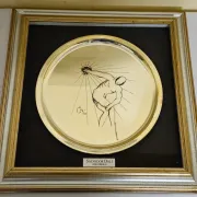 Silver-plated plate – Screen printing – Numbered edition 816/1500