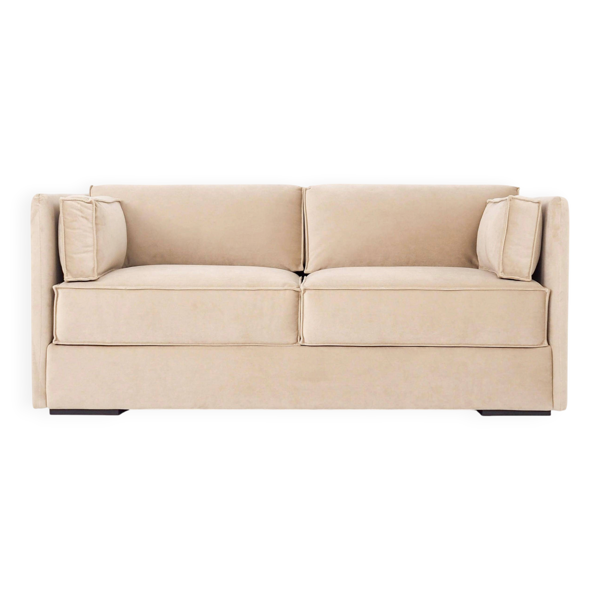 Sofa HAGA beige velour, Scandinavian design