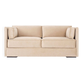 Sofa HAGA beige velours, design scandinave