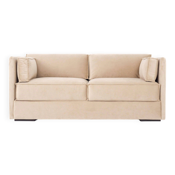 Sofa HAGA beige velour, Scandinavian design