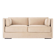 Sofa HAGA beige velour, Scandinavian design