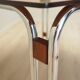 Walnut table, Italian design, 1970s, made in Italy.