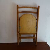 Wooden vintage children's folding chair