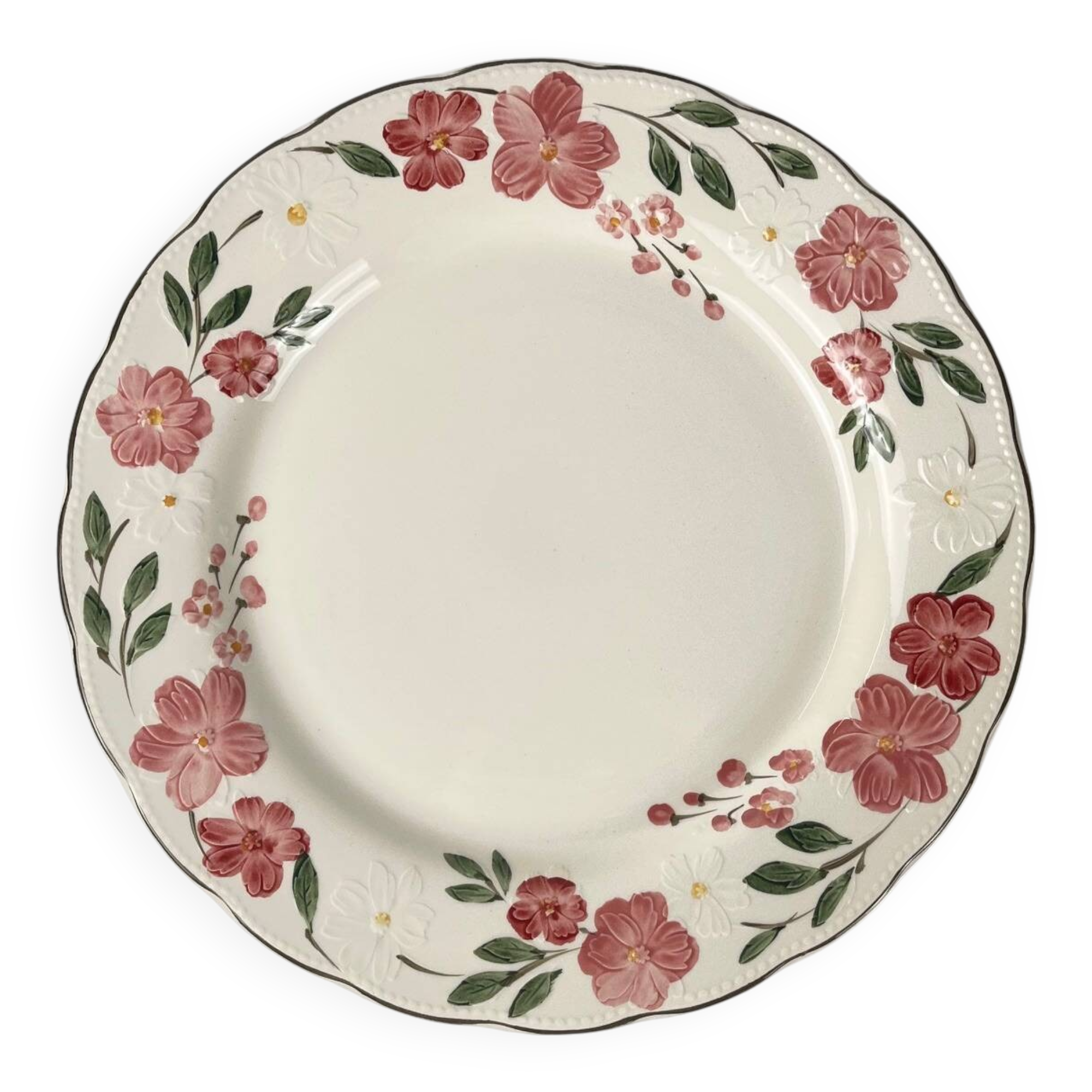 Large porcelain dish Cameo Florals Malaysia 1970–90