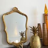Old rocaille gilded mirror