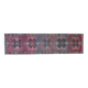 1970s Vintage Turkish Handmade Wool & Cotton Purple Runner Rug 91X359