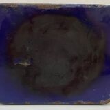 Old blue enamelled metal box