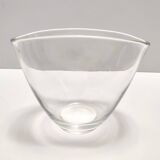 Transparent Hand-Blown Murano Glass Vase, Italy