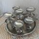 12 ice cream cups + stainless steel tray Guy Degrenne