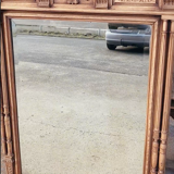 Raw solid oak trumeau 119x136cm