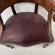 Fauteuil de bureau de style Empire en acajou et placage XIX siècle