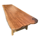 Table d’exception en Sipo massif 3 mètres  Création unique d’ébéniste d'art
