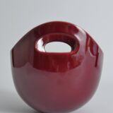 Scandinavian Modern Merlot Red Stoneware Bowl by SYCO, Sweden, 1950s