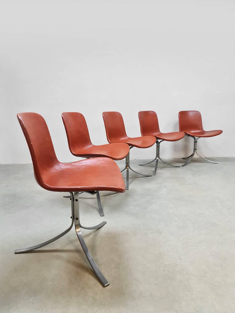 Danish vintage design dining chairs PK9 Poul Kjaerholm Fritz Hansen