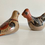Couple OISEAUX Céramique MEXIQUE Vintage