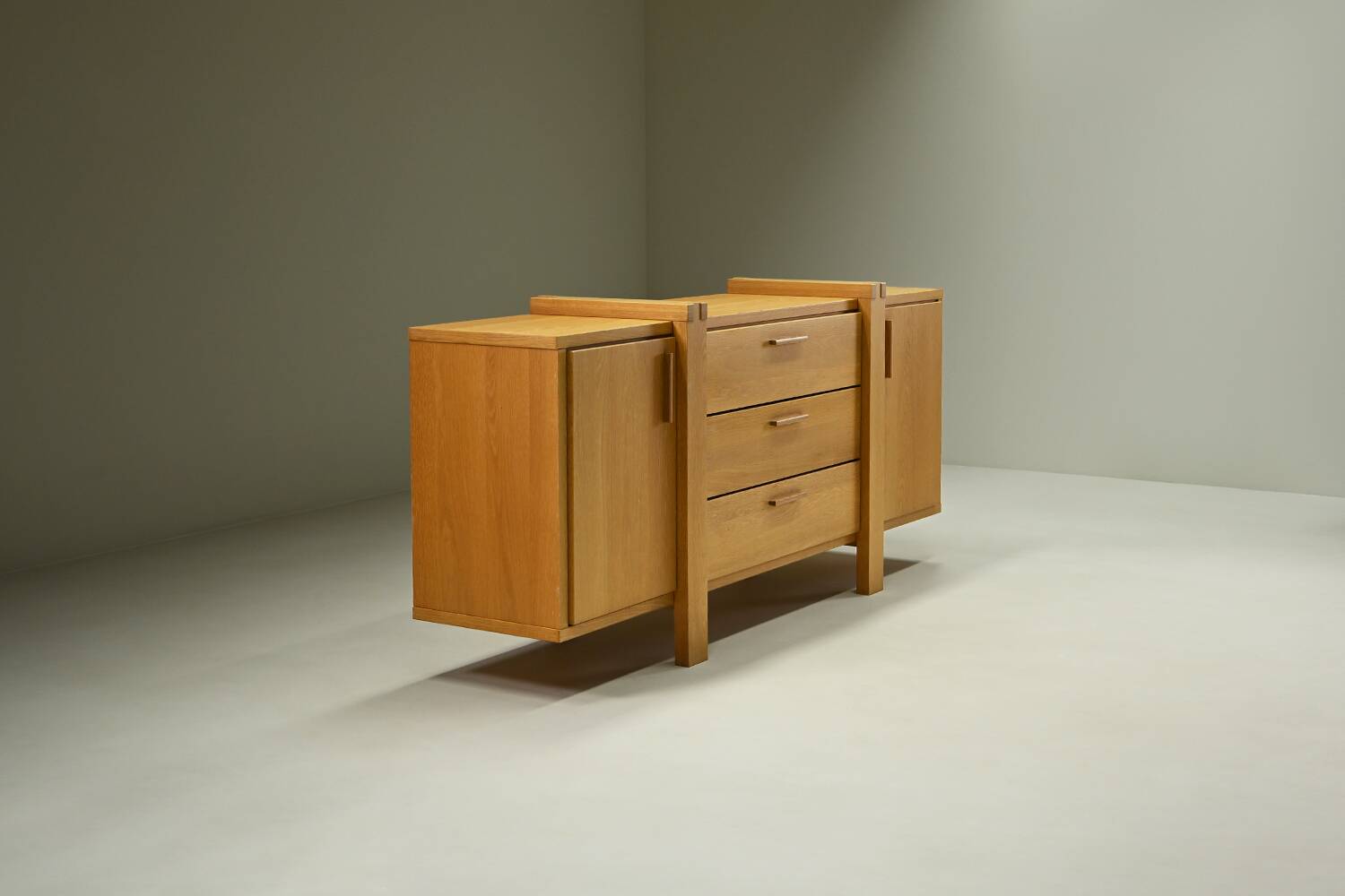 Brustalist oak sideboard, Belgium.