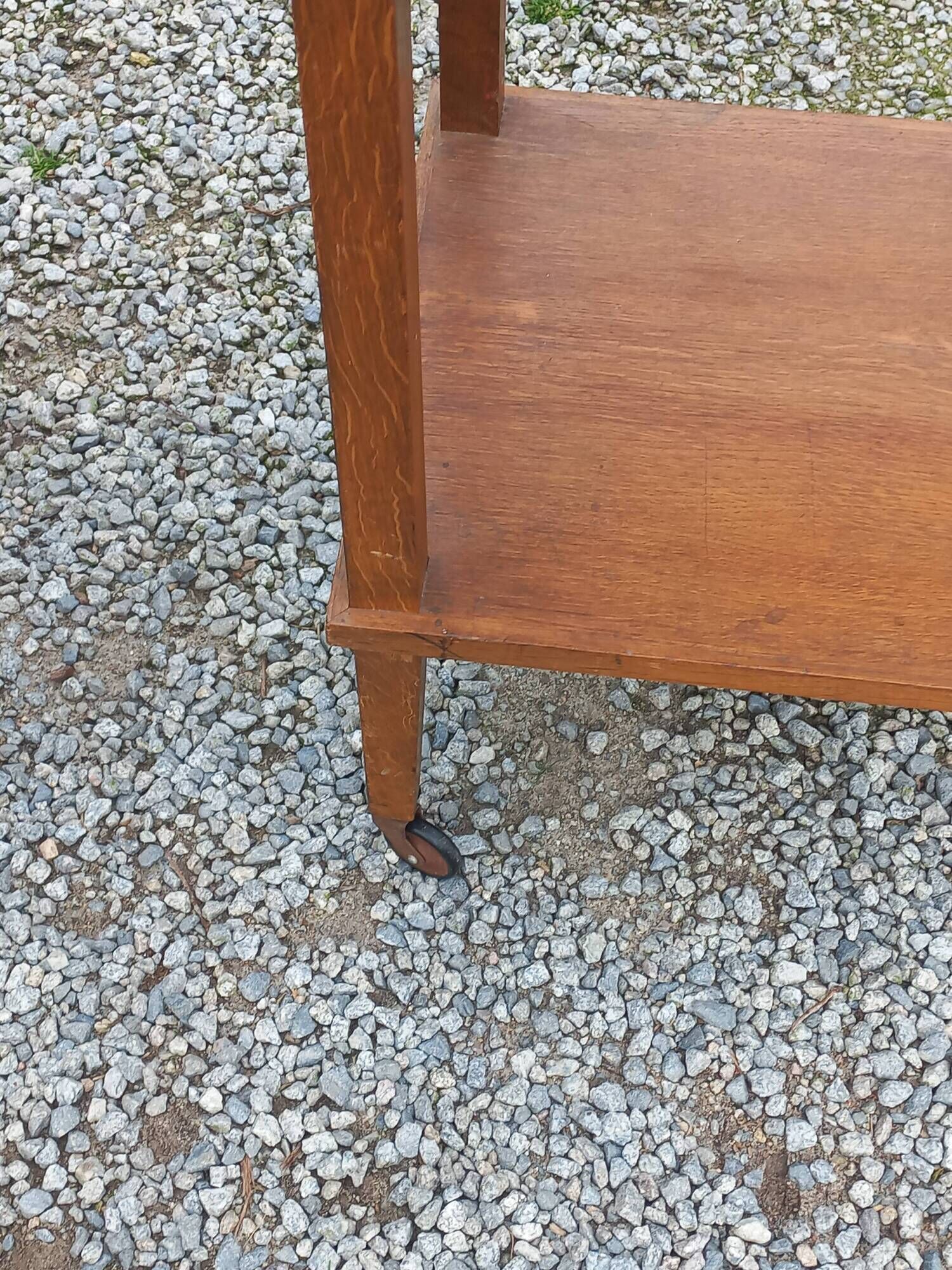 Pair of vintage 50s oak side tables