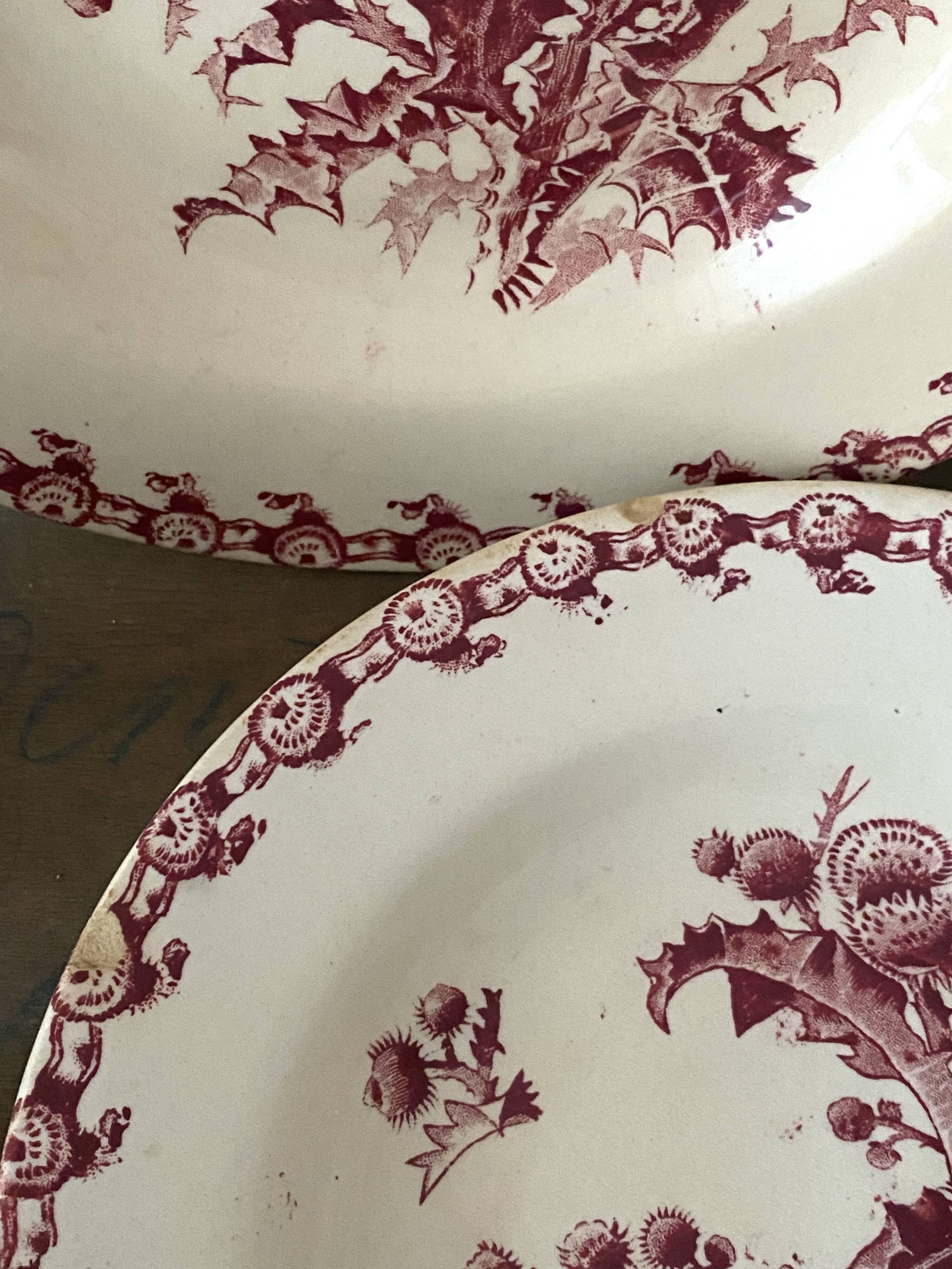 Pair of Gien porcelain plates
