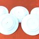 5 antique porcelain soup plates PN France
