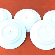 5 antique porcelain soup plates PN France