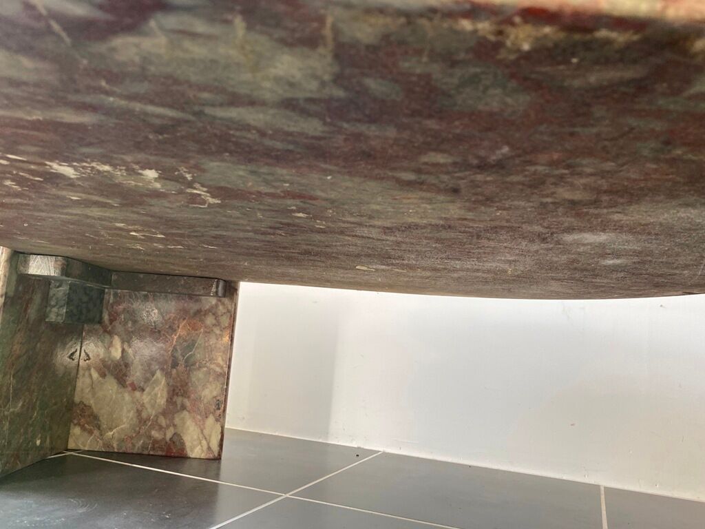 Marble table Roche Bobois, vintage 70s
