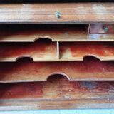 Old mail organizer with curtain