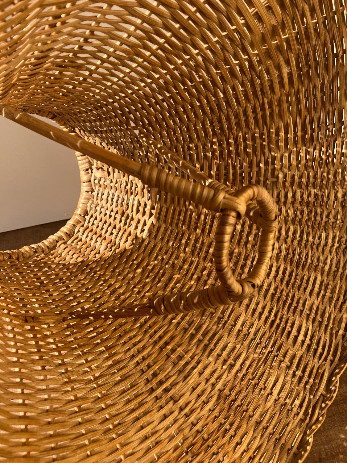 Vintage wicker lampshade