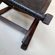 Vintage leather sling chair, 1980s