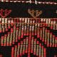 4x8 Red & Black Star Pattern Vintage Kilim Rug, 136x234Cm