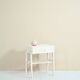 Scandinavian bedside table painted in white