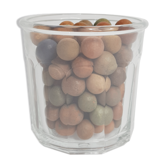 Lot de 100 billes en argile anciennes 1900
