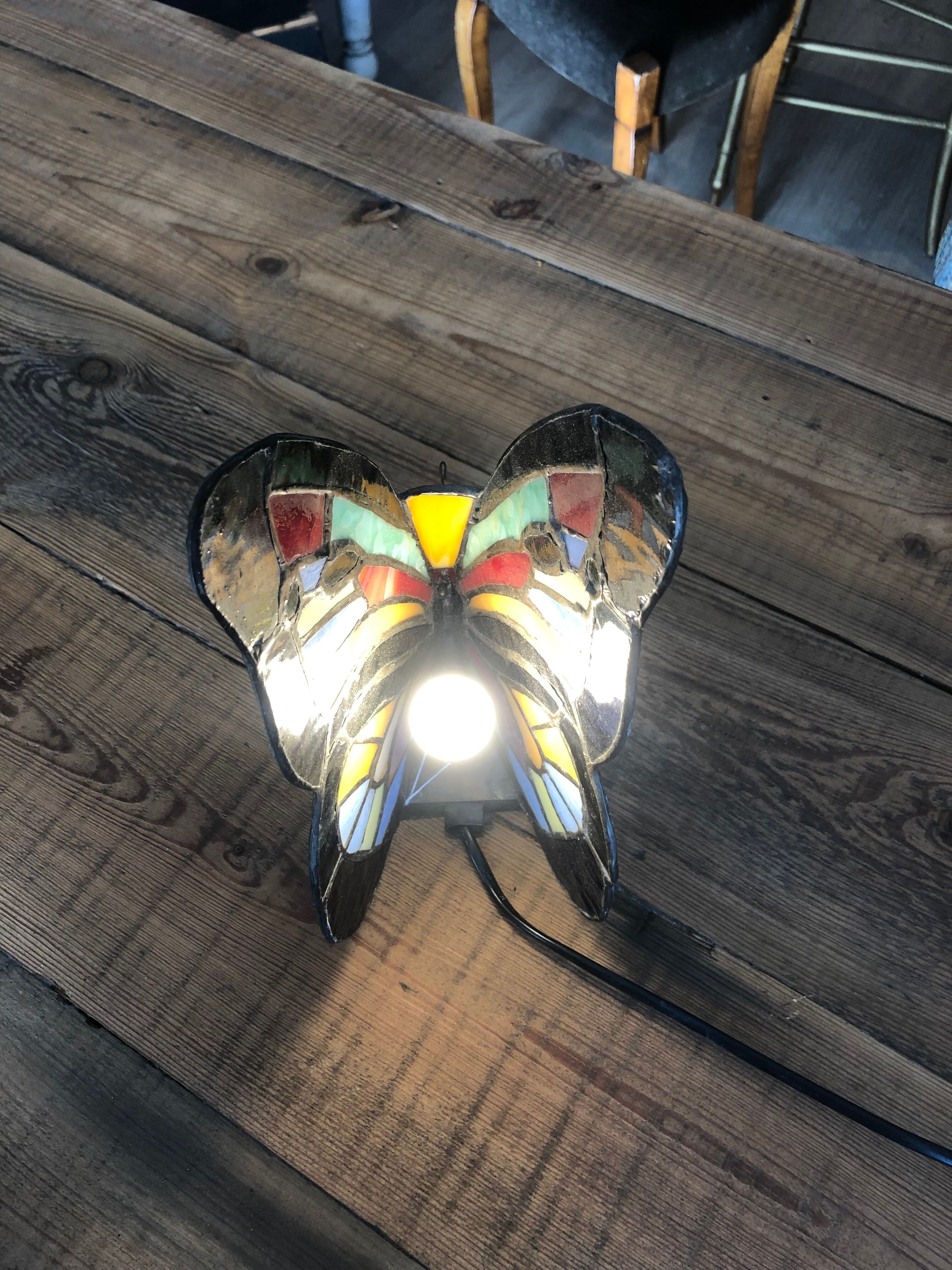 Tiffany butterfly lamp