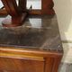 Large buffet with 2 bodies in walnut and marble