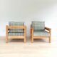 Paire de fauteuils années 80