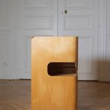 90s laminated wood folding storage unit