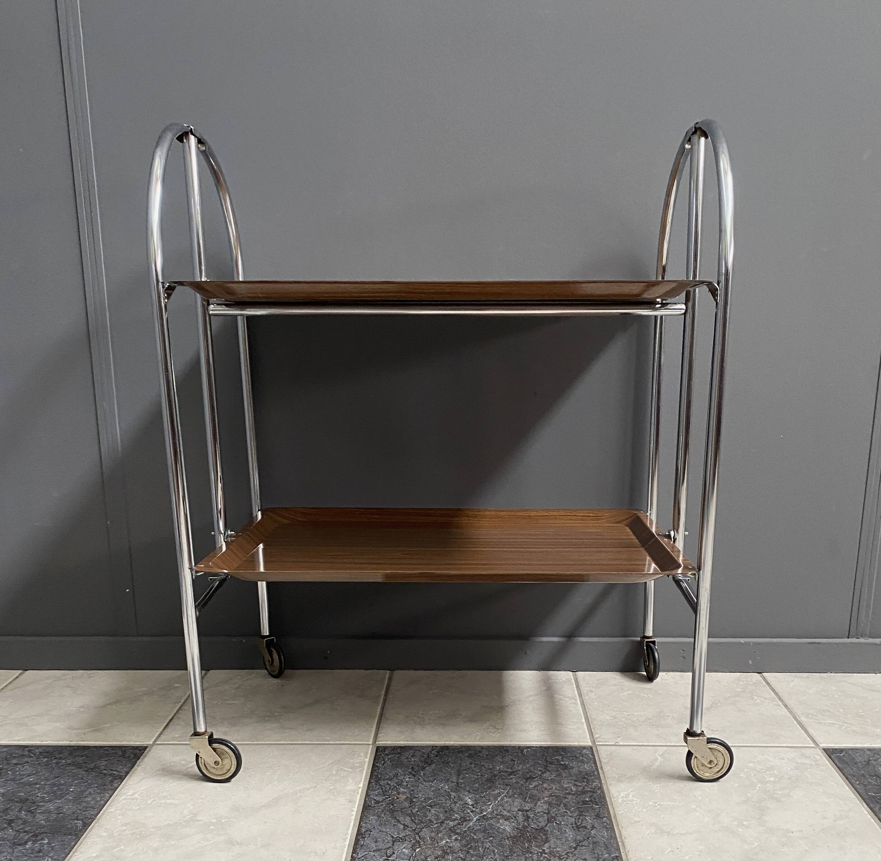 Foldable serving trolley by Bremshey & Co 1970s