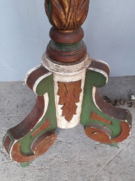Esapgne ep 1900 ground carved wood lamppost
