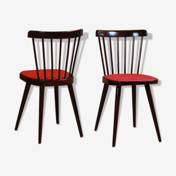 Paire de chaises Baumann n°740 design années 50