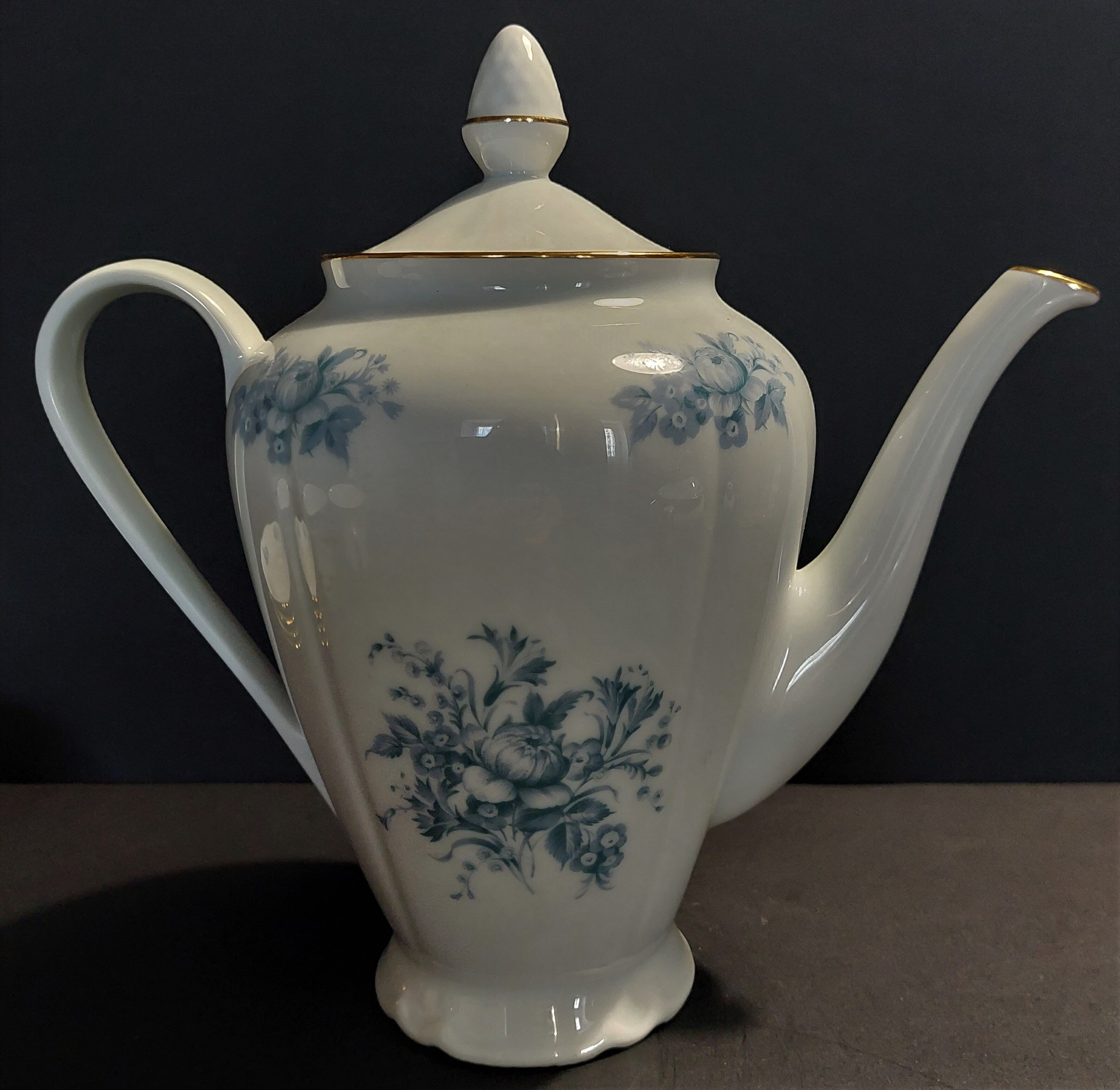 Limoges porcelain coffee set four cups pouring and sugar bowl