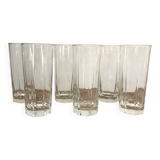 6 “Octime” long drink glasses LUMINARC France 