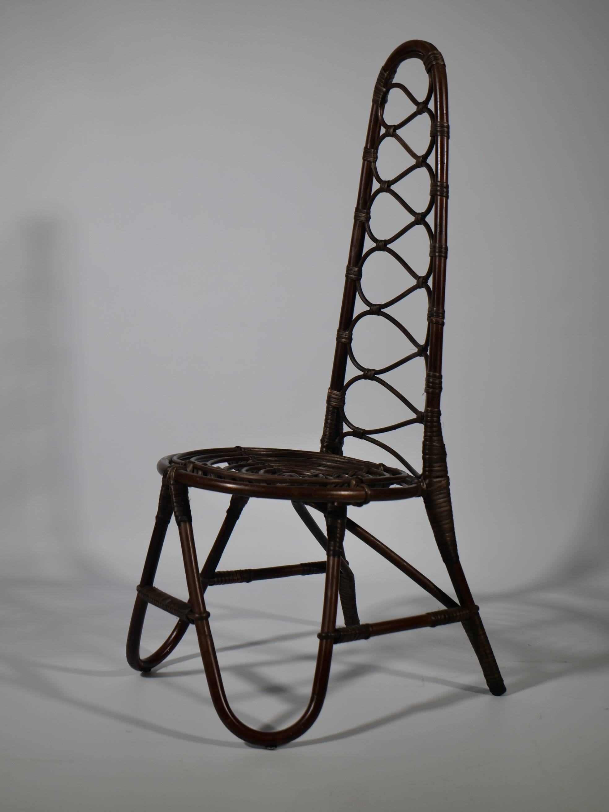 Chaise Haute en Bambou par Dirk Van Sliedrecht pour Rohe Noordwolde, 1950s