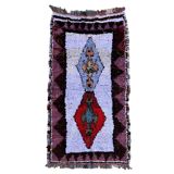 Tapis Marocain Boucherouite coloré - 121 x 235 cm